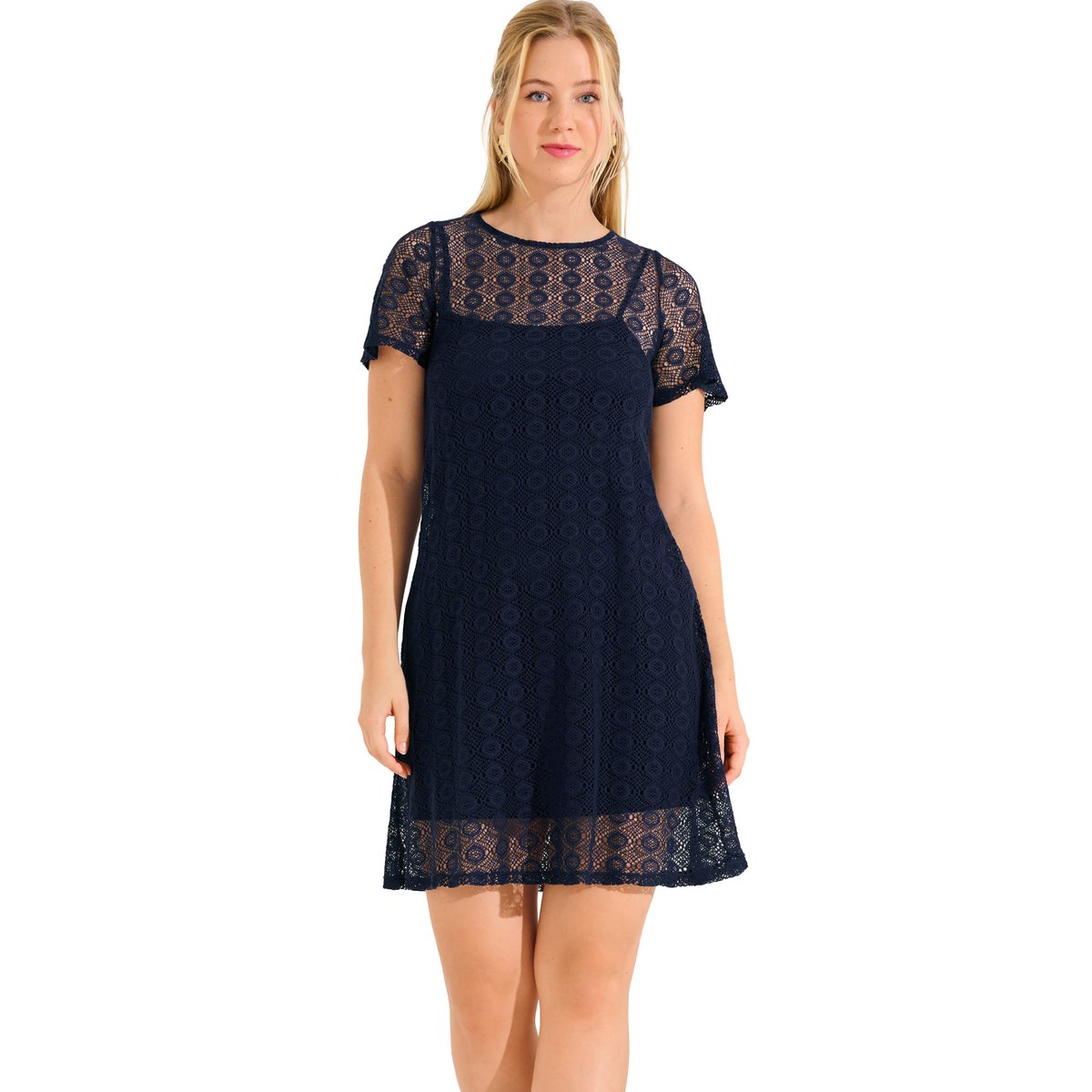 Robe estivale manches courtes SORRENTO bleu, LISCA