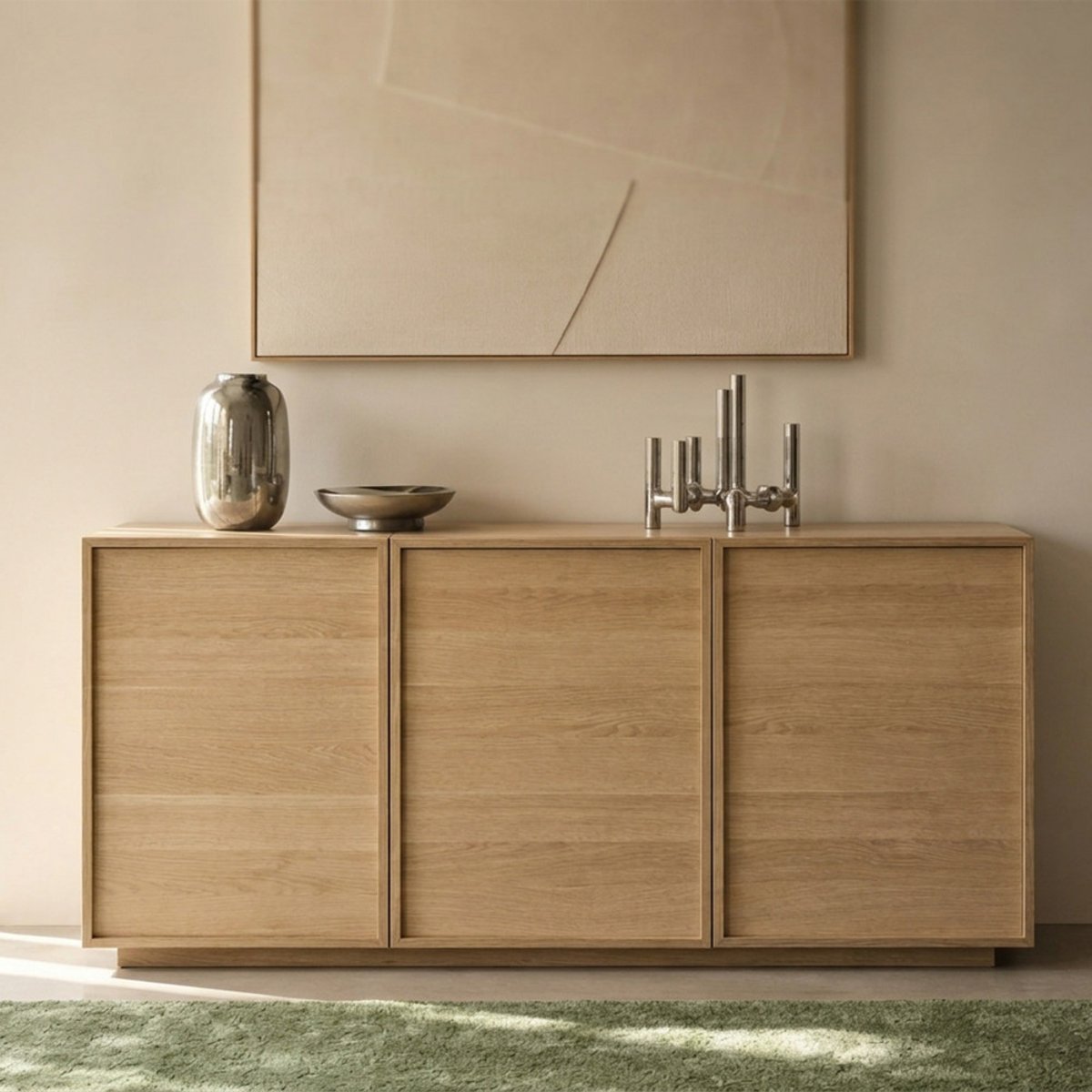 Buffet 3 portes en bois L160cm- JOY bois clair, DRAWER