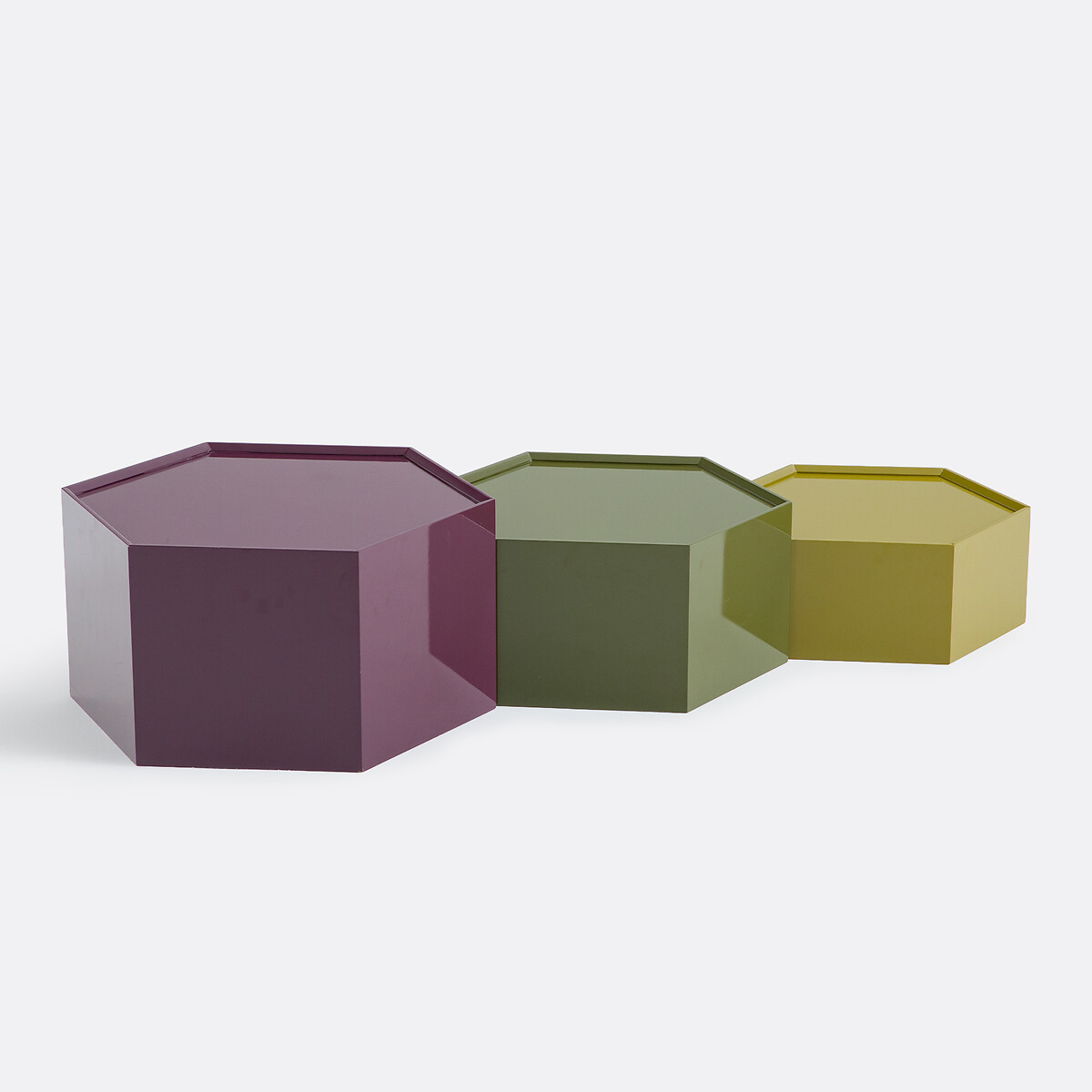 Lot de 3 tables basses empilables, Wai multicolore, LA REDOUTE INTERIEURS