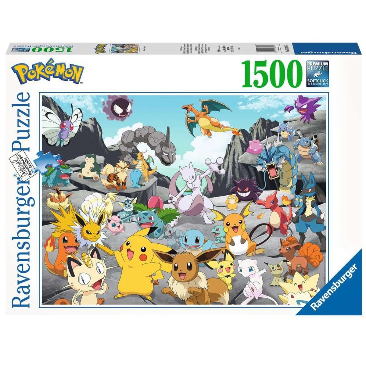 Puzzle Pokémon Classics 1500 pcs blanc, RAVENSBURGER