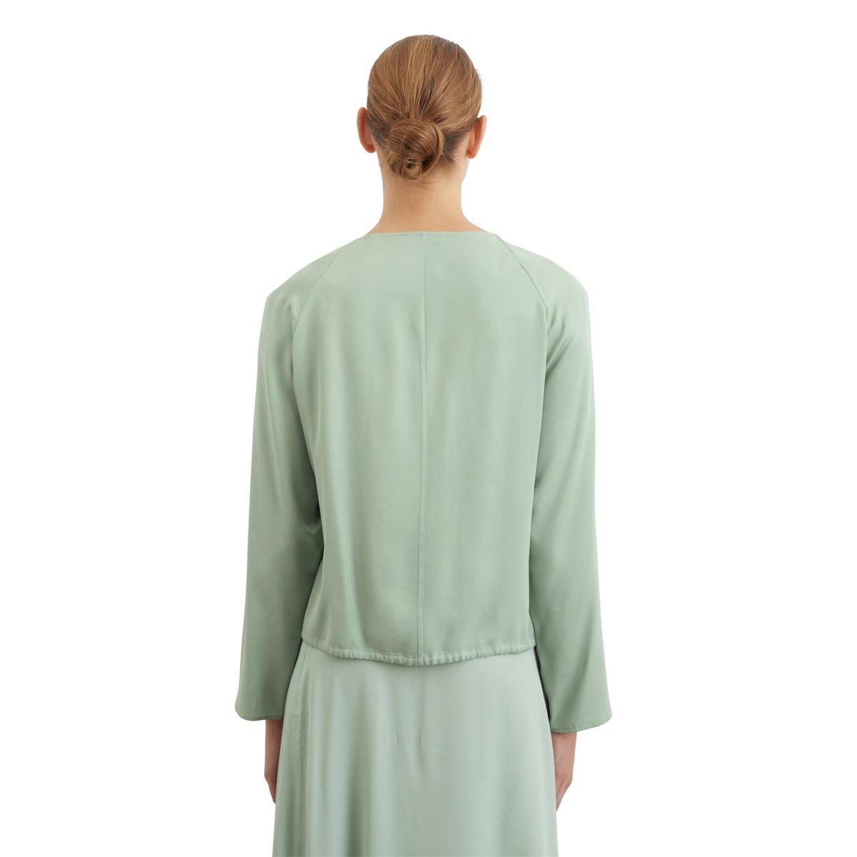Chemisier régulier en LENZING™ ECOVERO™ vert clair, MARC O'POLO