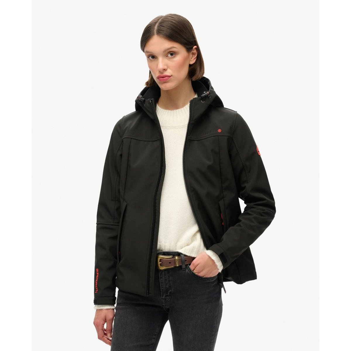 Veste coupe-vent à capuche Classic Trekker noir, SUPERDRY