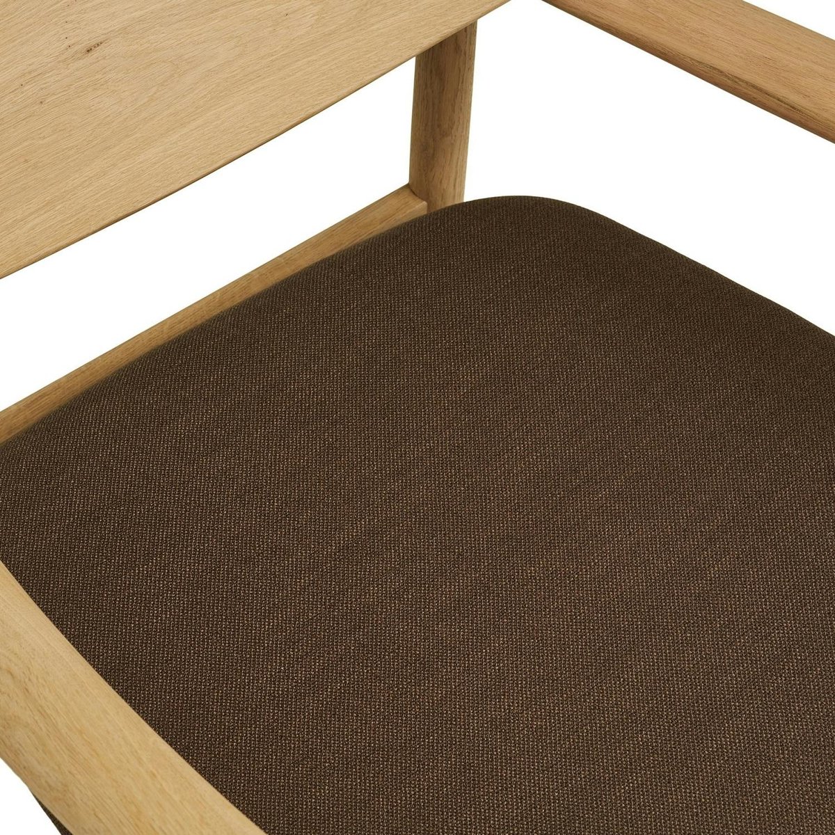 Fauteuil design scandinave en bois de chêne clair ROTTERDAM marron, PIER IMPORT