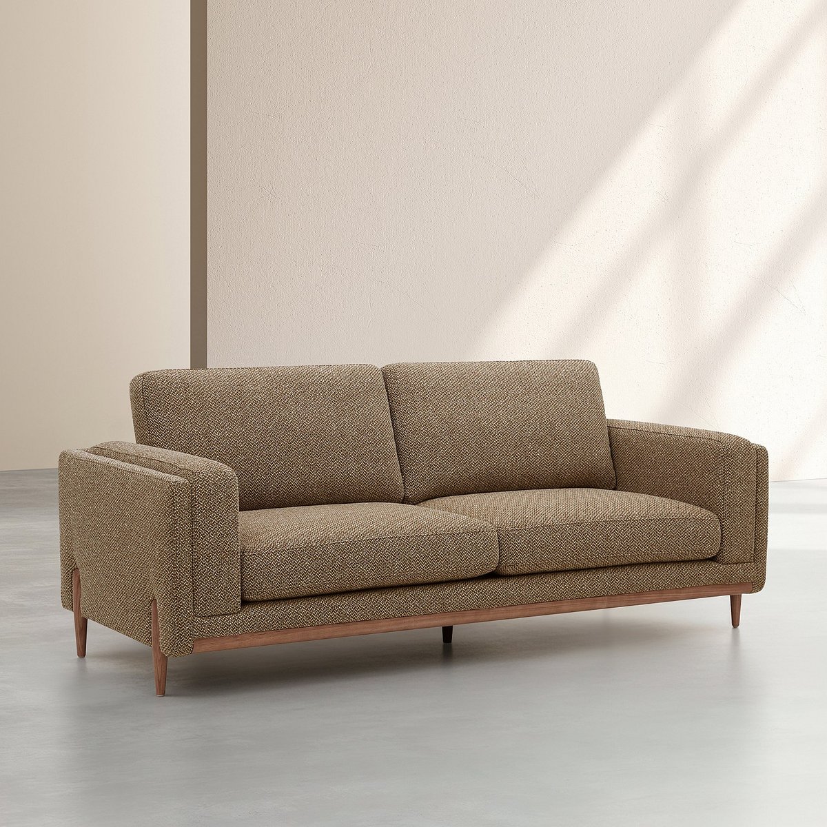 Canapé en tissu texturé URBINO marron, HABITAT