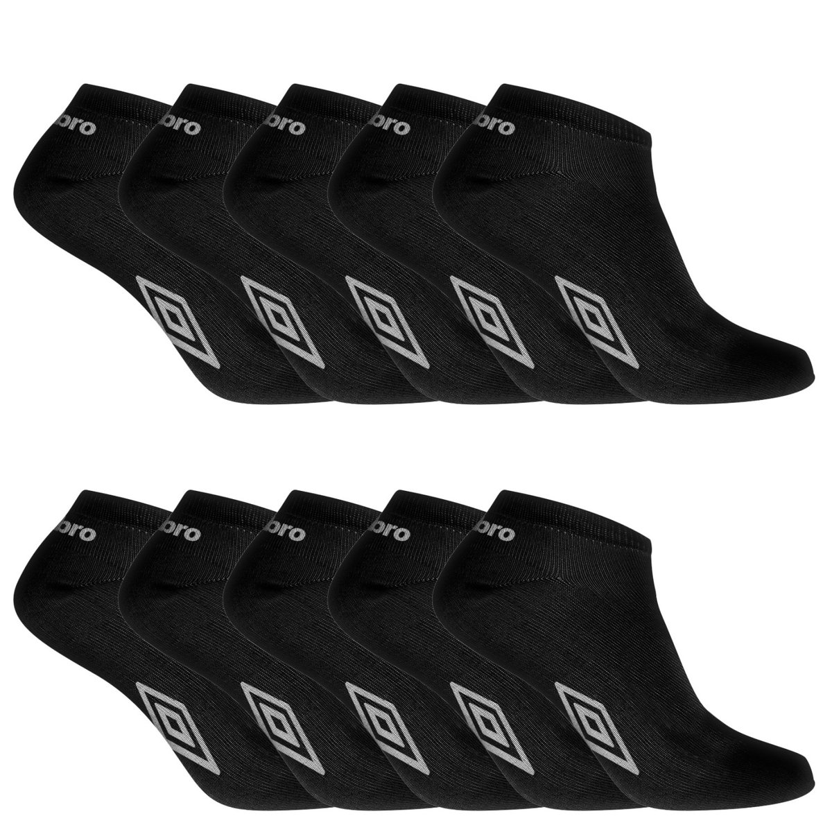 Lot De 10 Socquette Coton blanc/noir, UMBRO