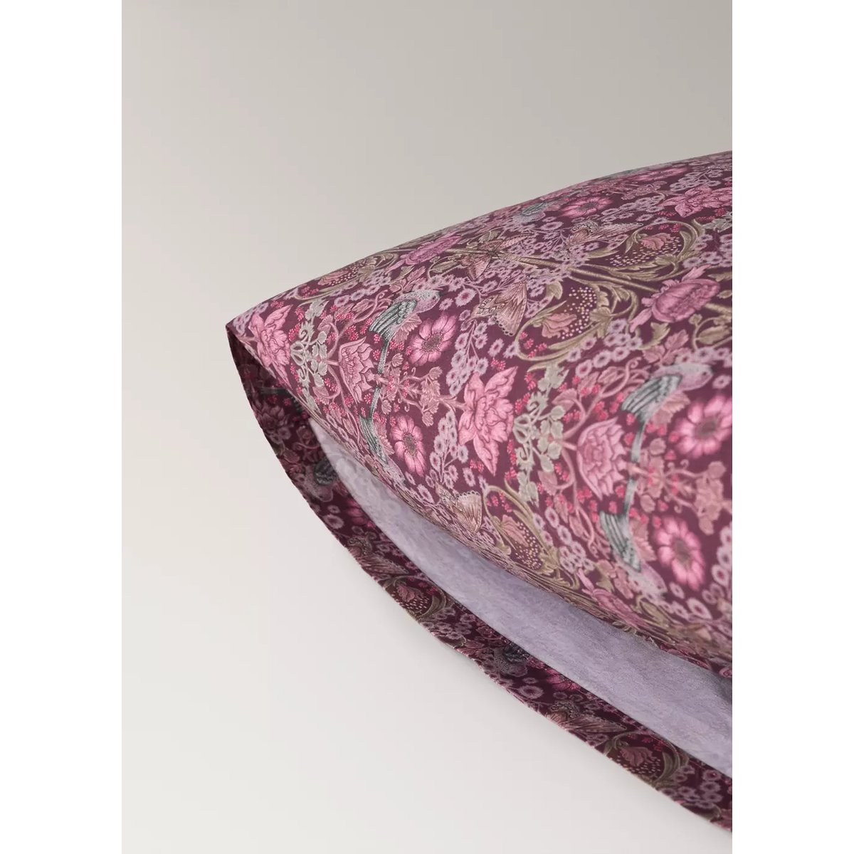 Deux taies d’oreiller imprimé floral 50 x 75 cm prune, MANGO HOME