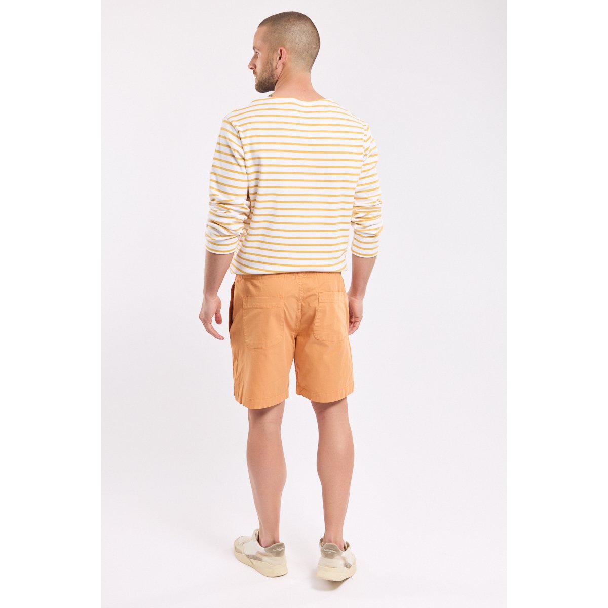 Short en gabardine en coton rusty, ARMOR-LUX
