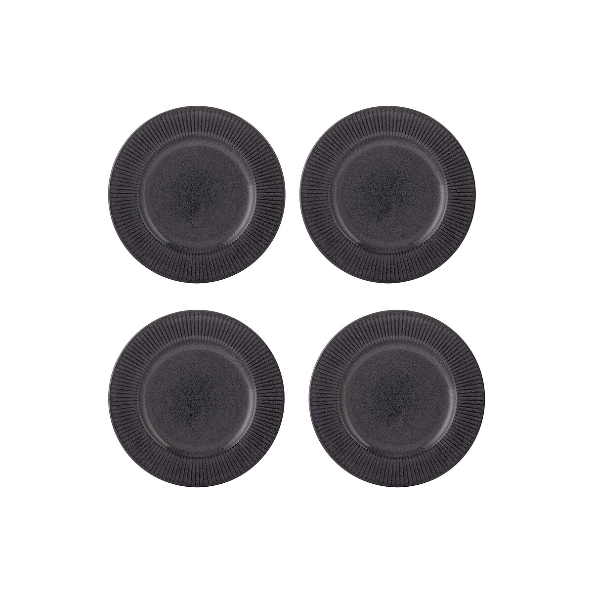 Set of 4 Reactive Linear Side Plates black, MASON CASH