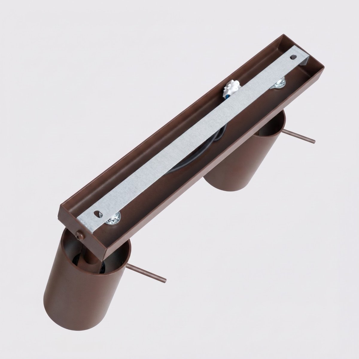 Plafonnier Acier Marron GU10 2 RING marron, EDEN