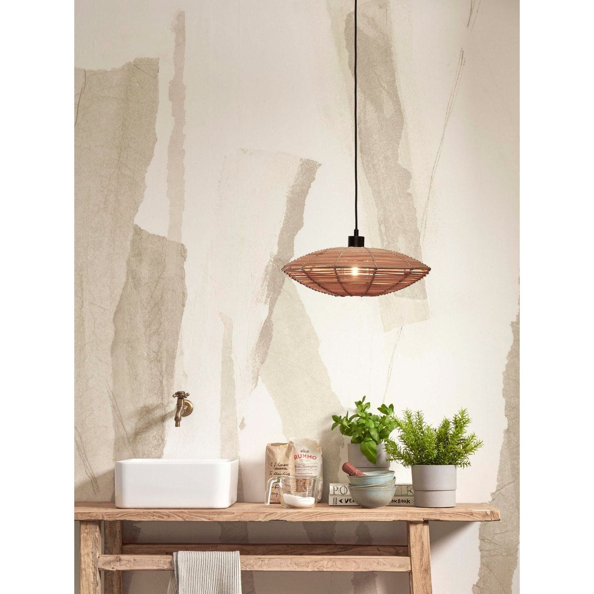 Lampe Suspendue Rotin TANAMI rotin, GOOD & MOJO