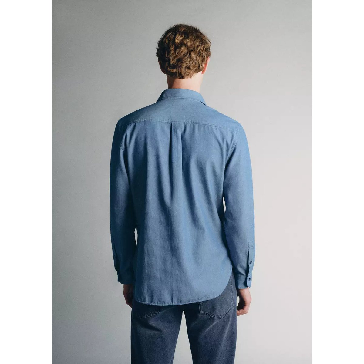 Chemise en jean 100 % coton bleu clair, MANGO MAN