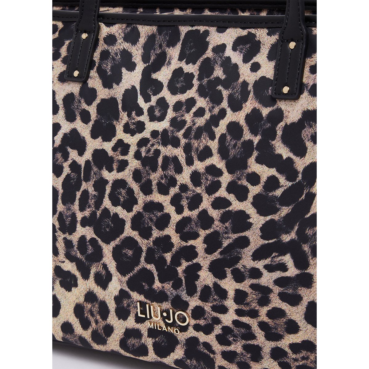 Sac tote format moyen animalier noir animalier, LIU JO