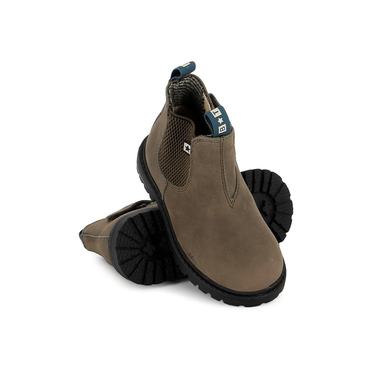 Bottine à Zip BOOTS CHELSEA marron / beige, BONTON