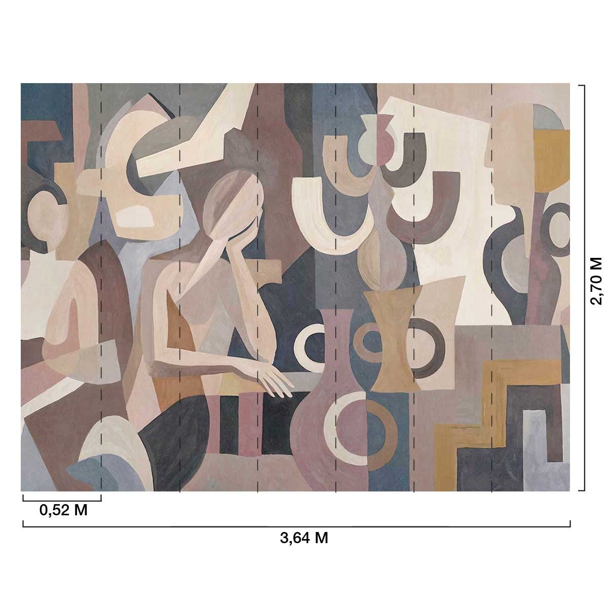 Papier peint Harmonie des Muses bleu, HEXOA