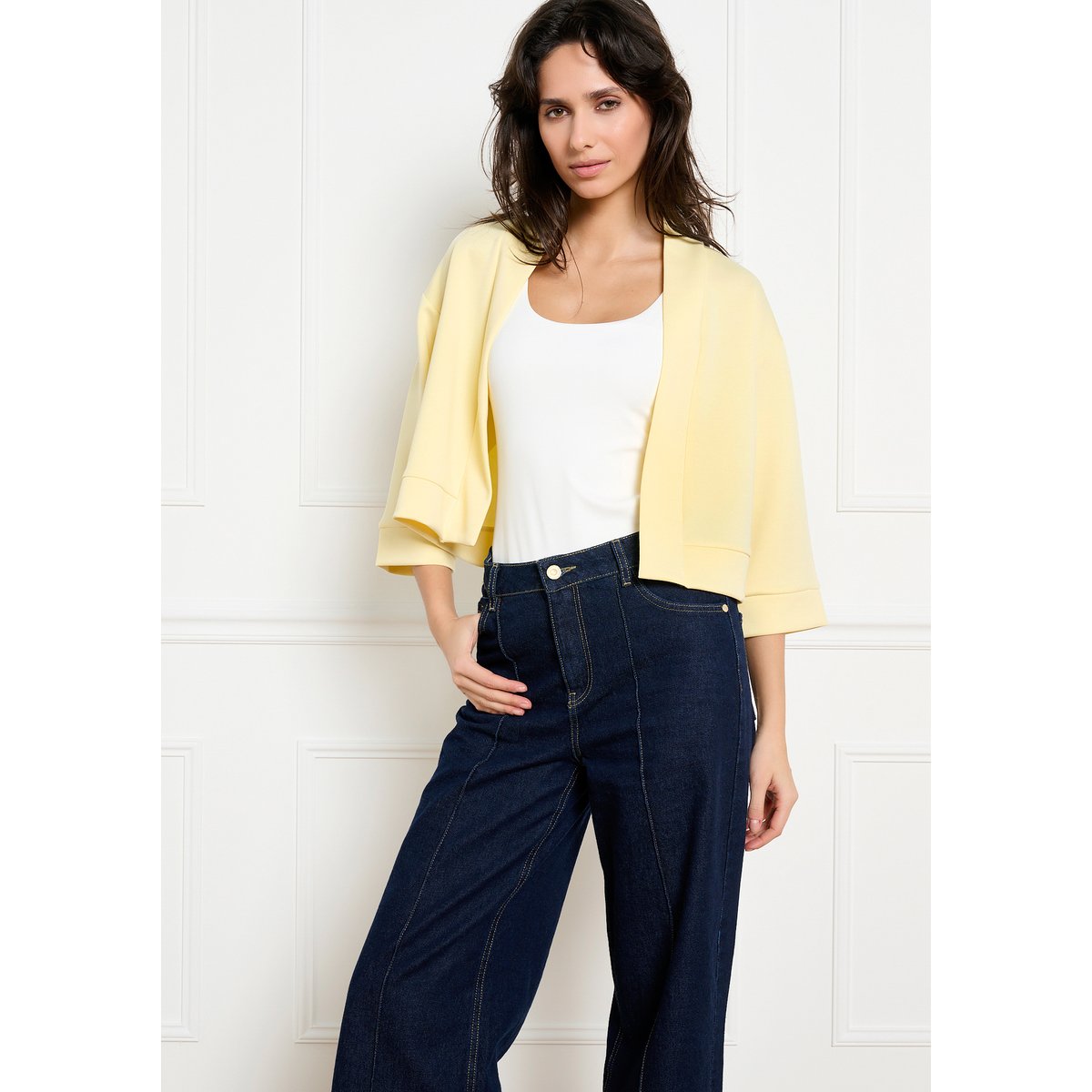 Veste structurée jaune pastel, LOLALIZA