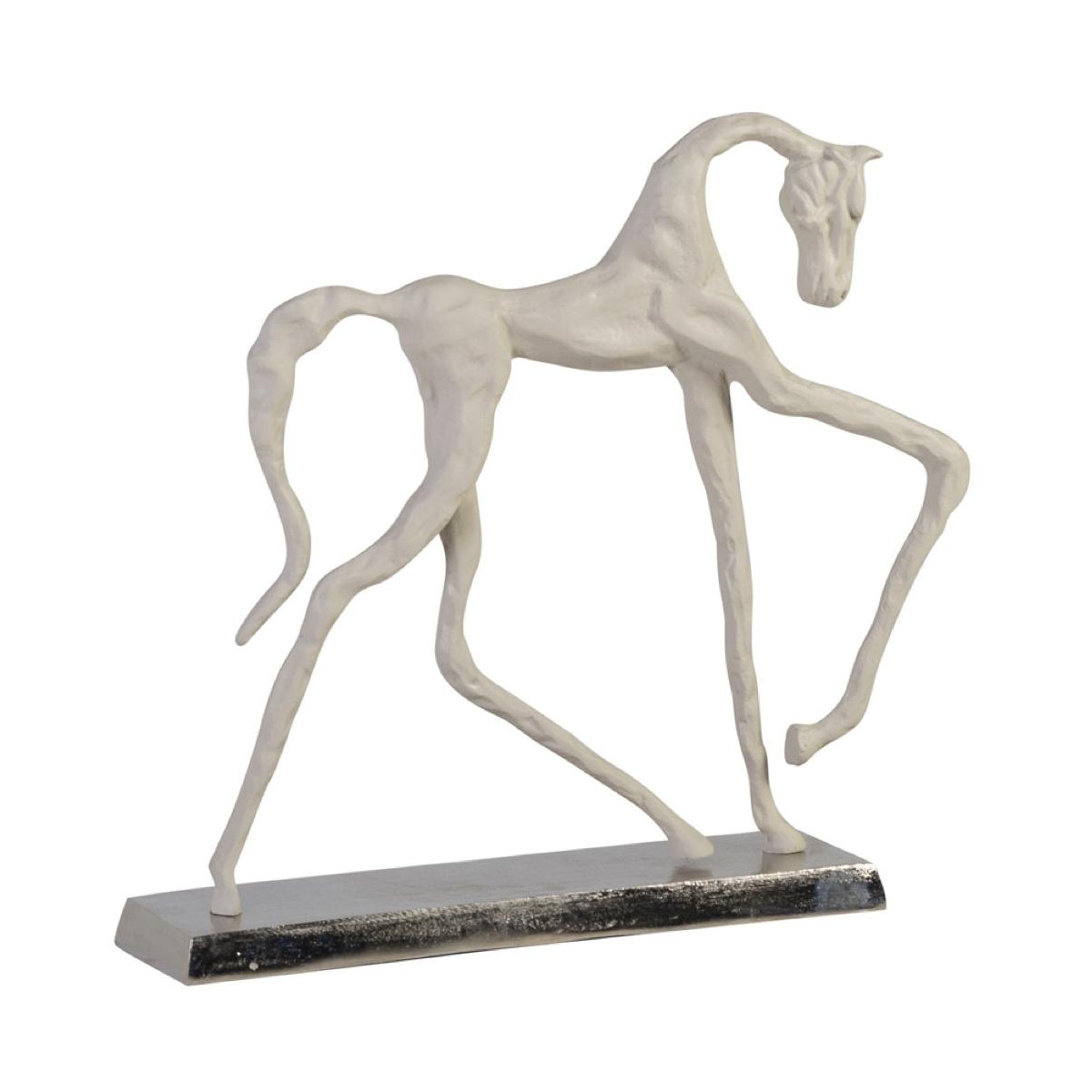 Sculpture cheval blanc, DECORATION D’AUTREFOIS