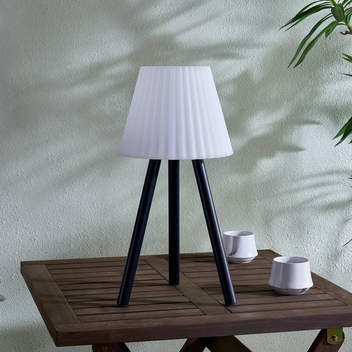 Luminaire de terrasse LED, Jaimy blanc, noir, LINDBY