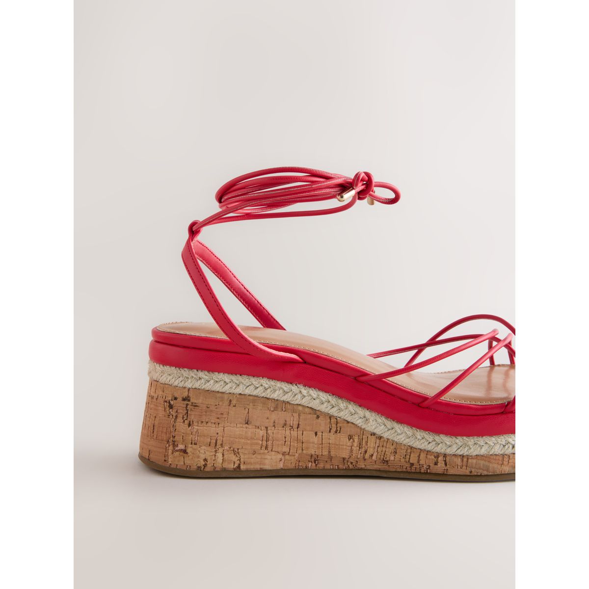 Chaussures compensées à brides rose, NEXT