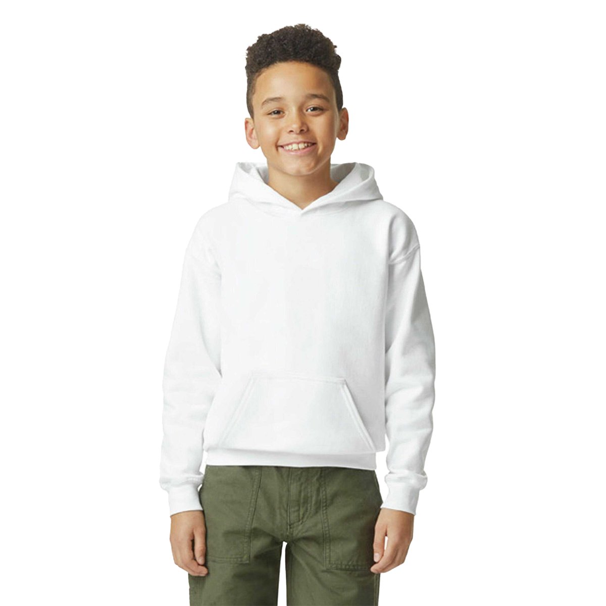 Sweat à capuche SOFTSTYLE blanc, GILDAN