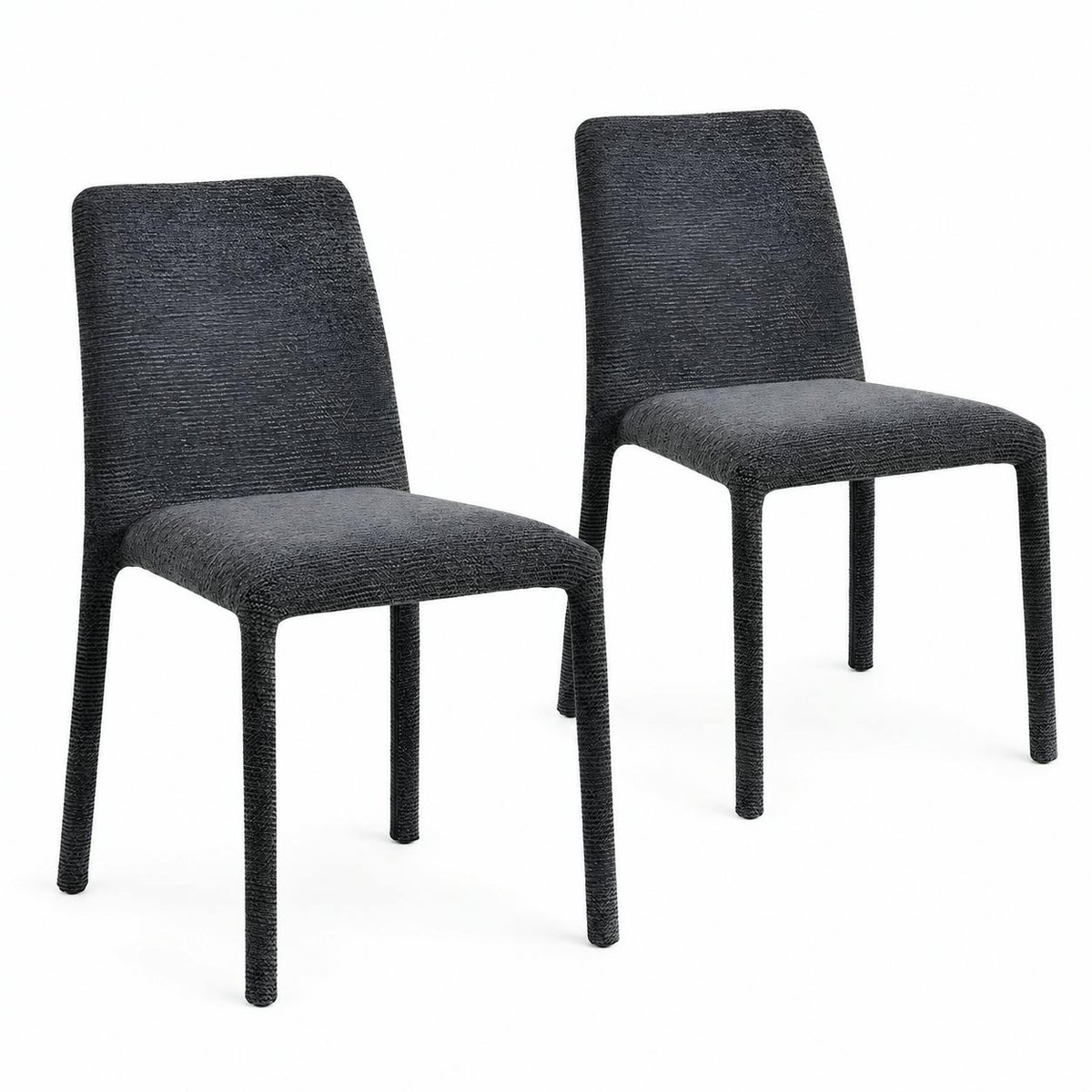 Chaise en tissu empilable (lot de 2) ESSEN gris, PIER IMPORT