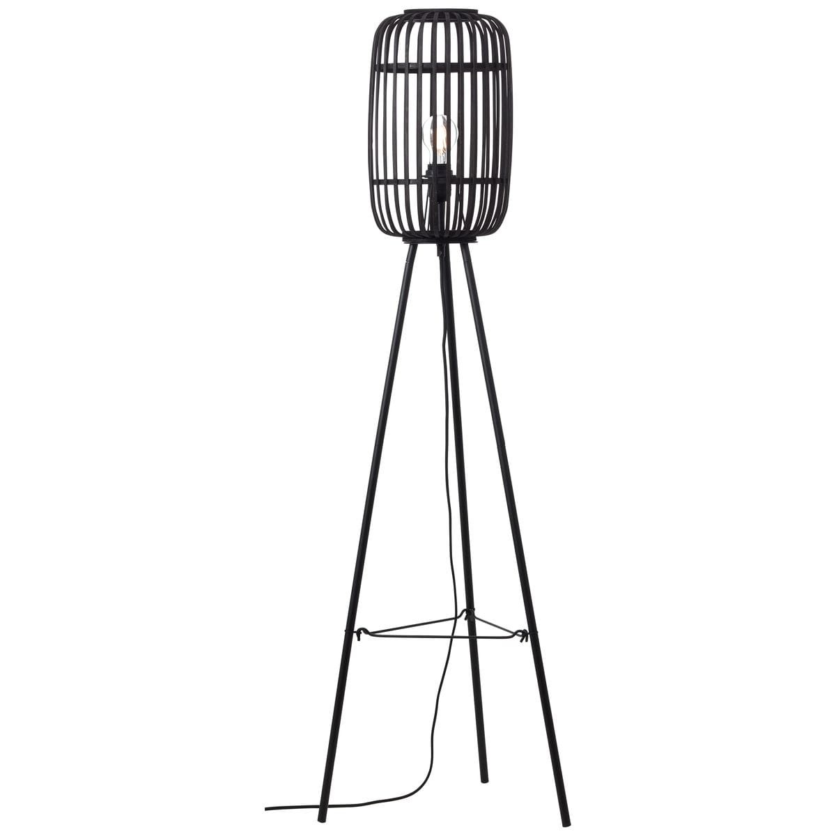 Lampadaire    WOODROW noir, BRILLIANT