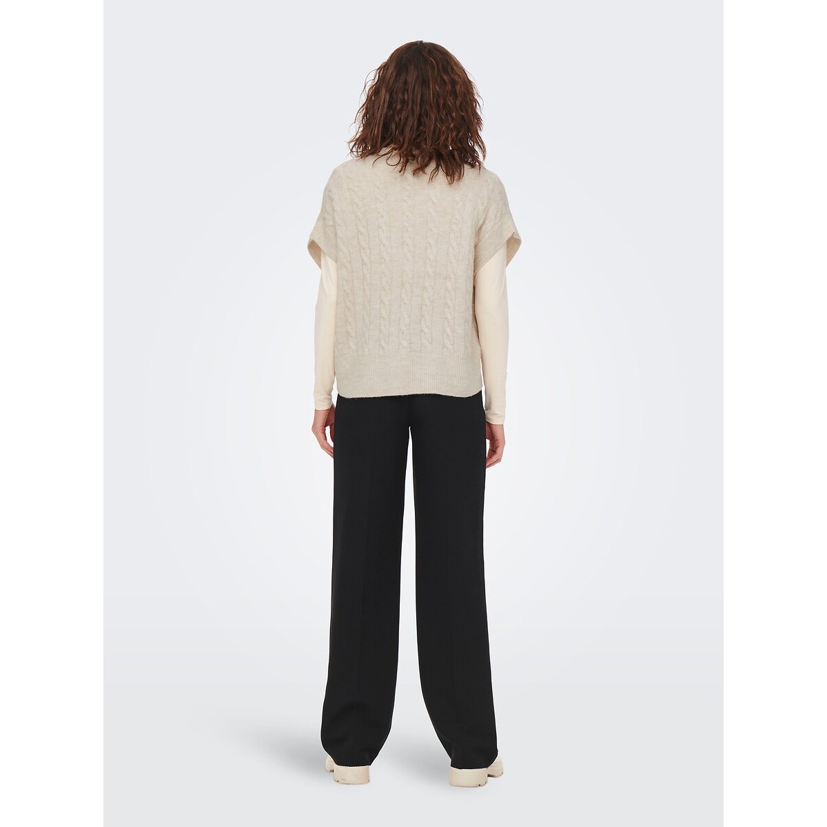Pull manches courtes beige clair, ONLY