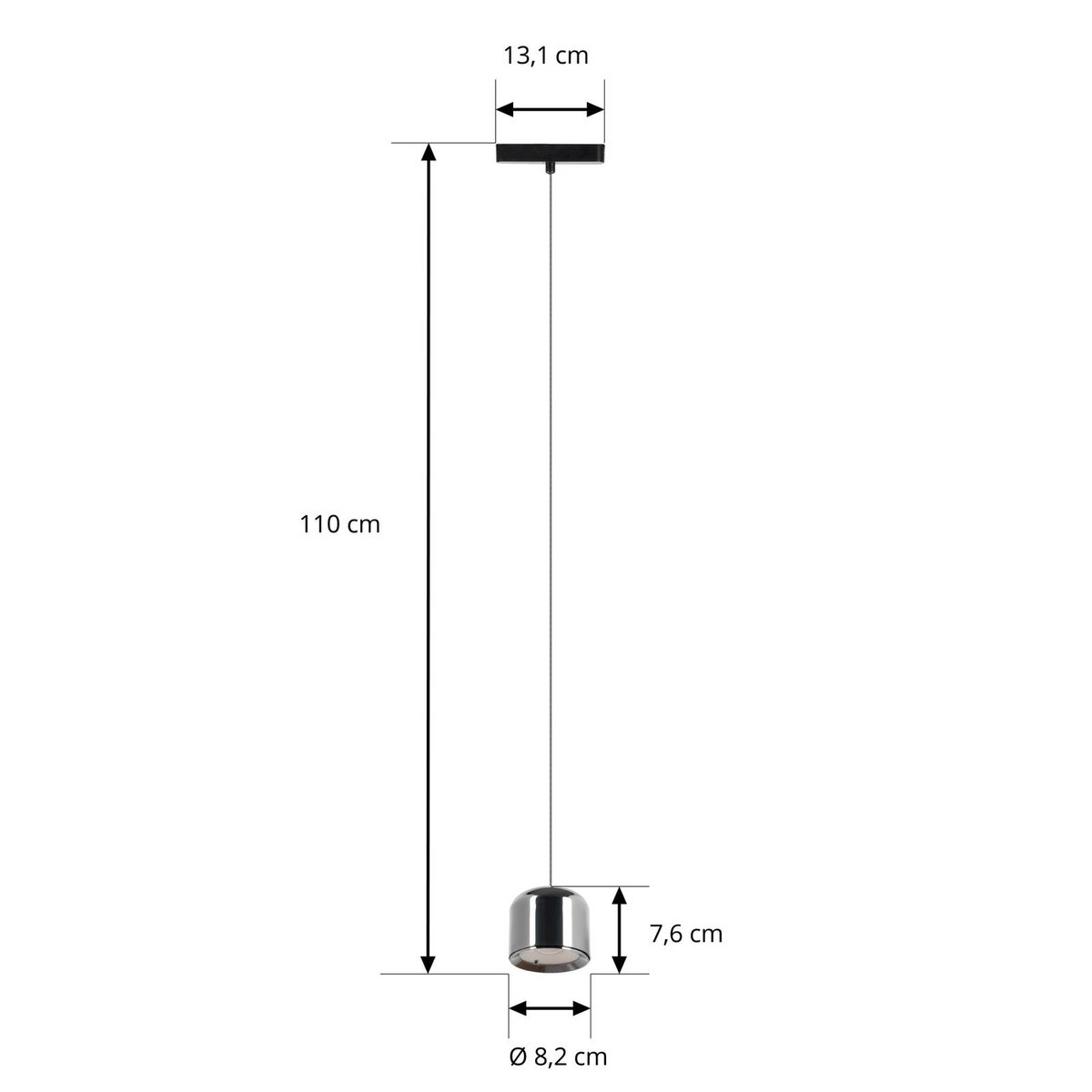 en aluminium moderneLED, Lumaro 48V noir, LINDBY