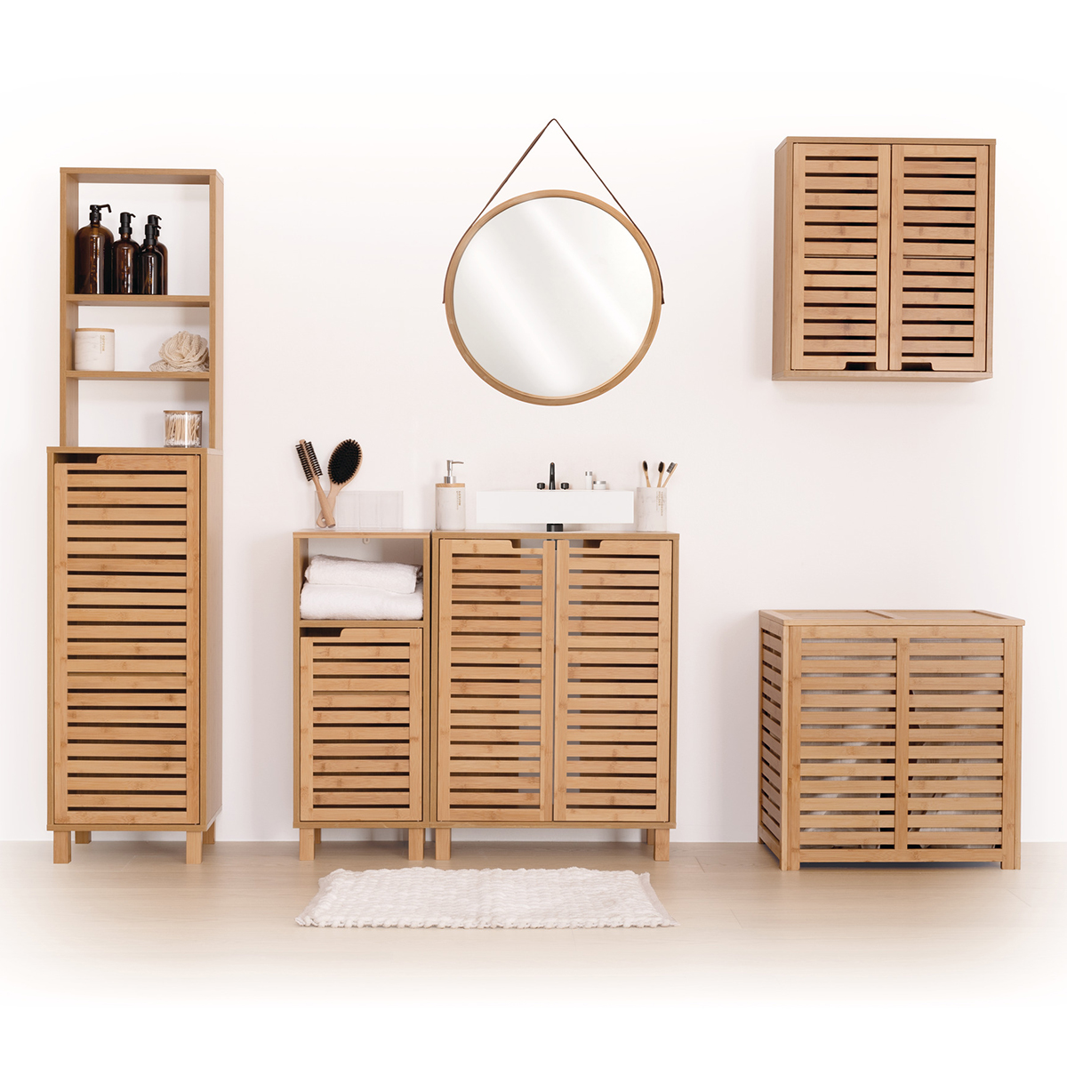Meuble étagère 1 porte SICELA marron, 5FIVE SIMPLY SMART