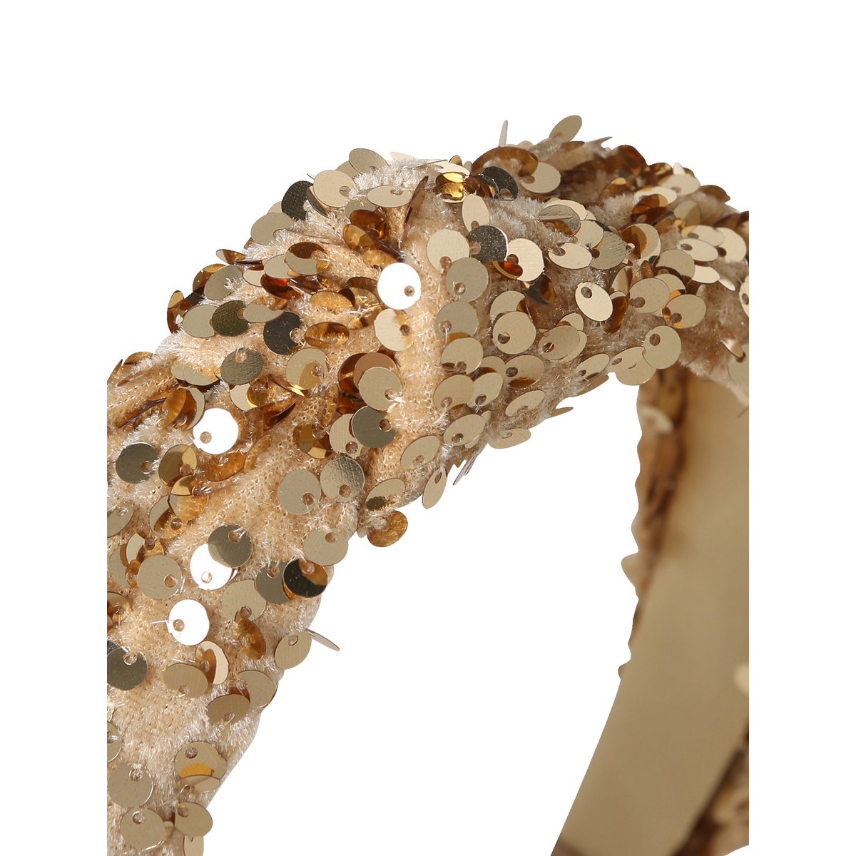 Serre-tête à sequins doré, VERTBAUDET