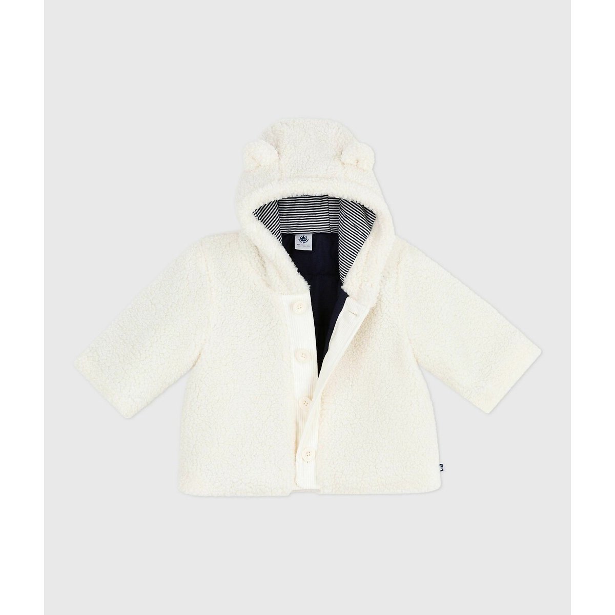 Sherpa Hooded Jacket ecru , PETIT BATEAU