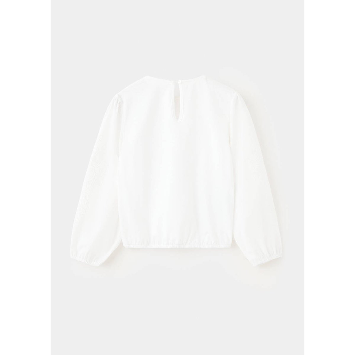 T-shirt 100 % coton brodé blanc cassé, MANGO BABY