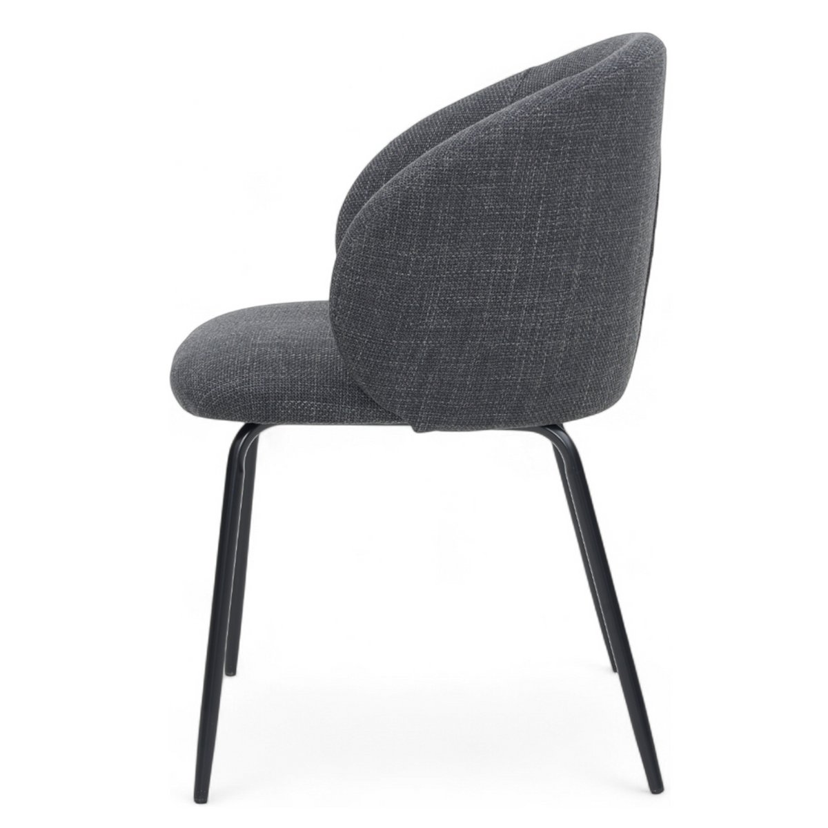 Chaise repas tissu gris foncé, ZAGO