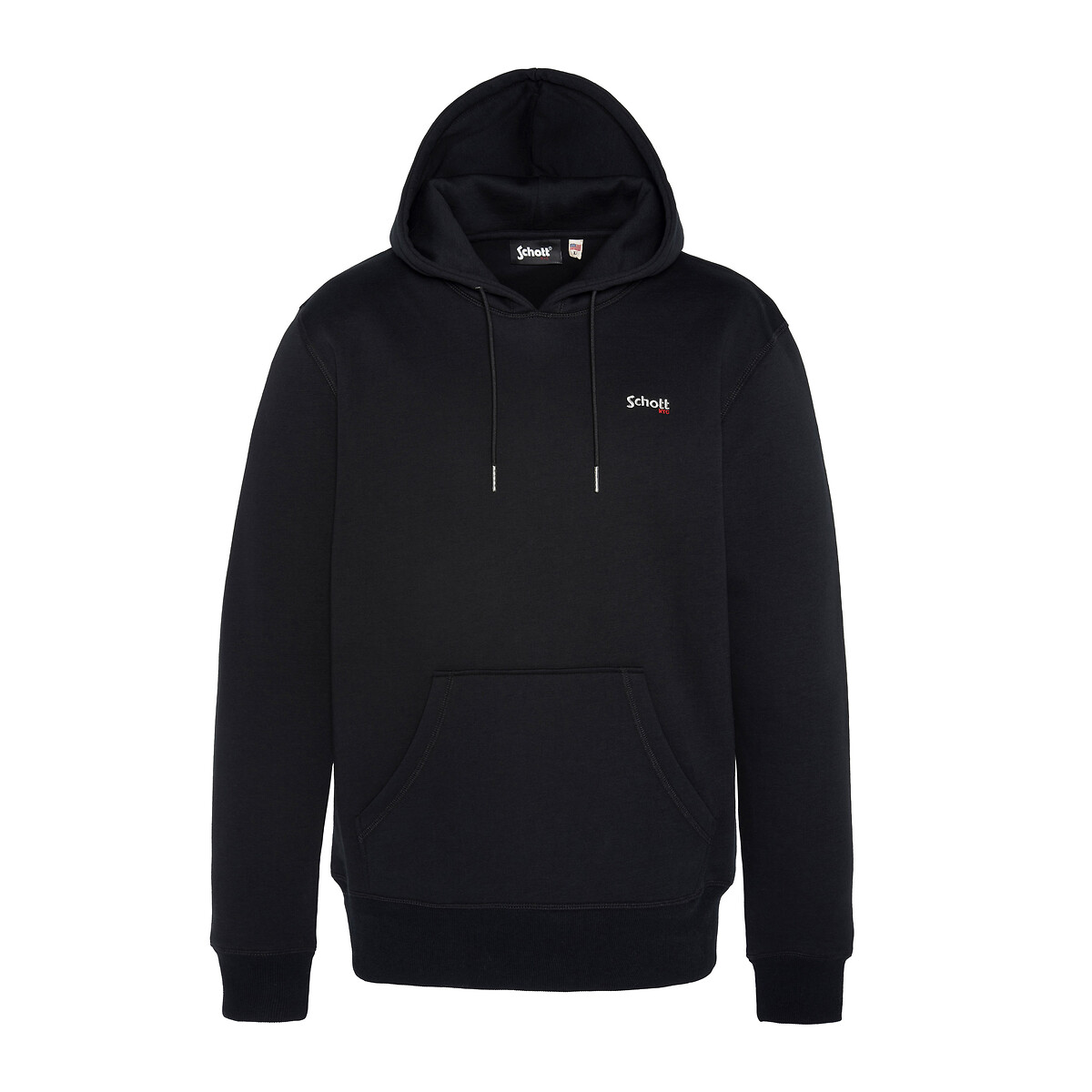 Sweat à capuche noir, SCHOTT