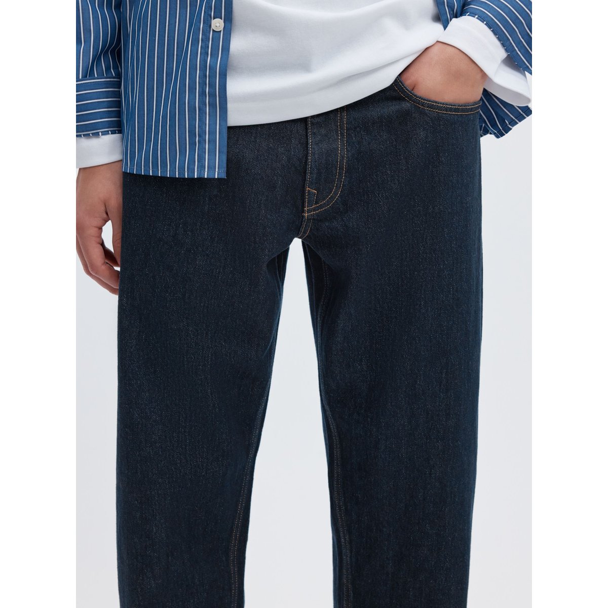 Jean Droit dark blue denim, SELECTED