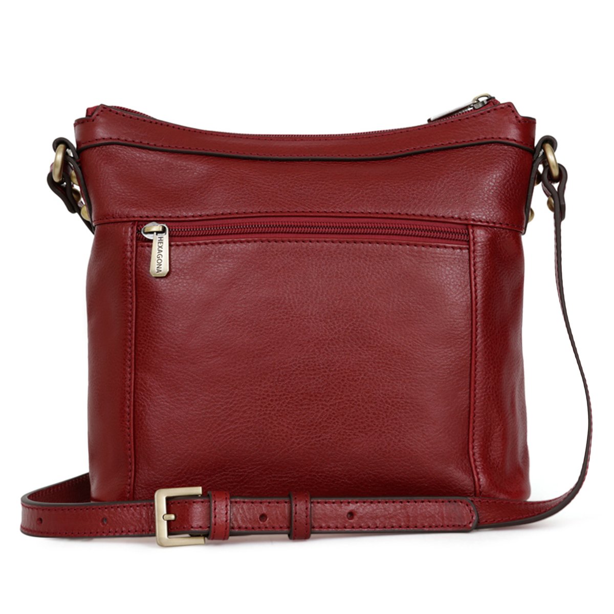 Sac porté travers RÉPUBLIQUE rouge carmin, HEXAGONA
