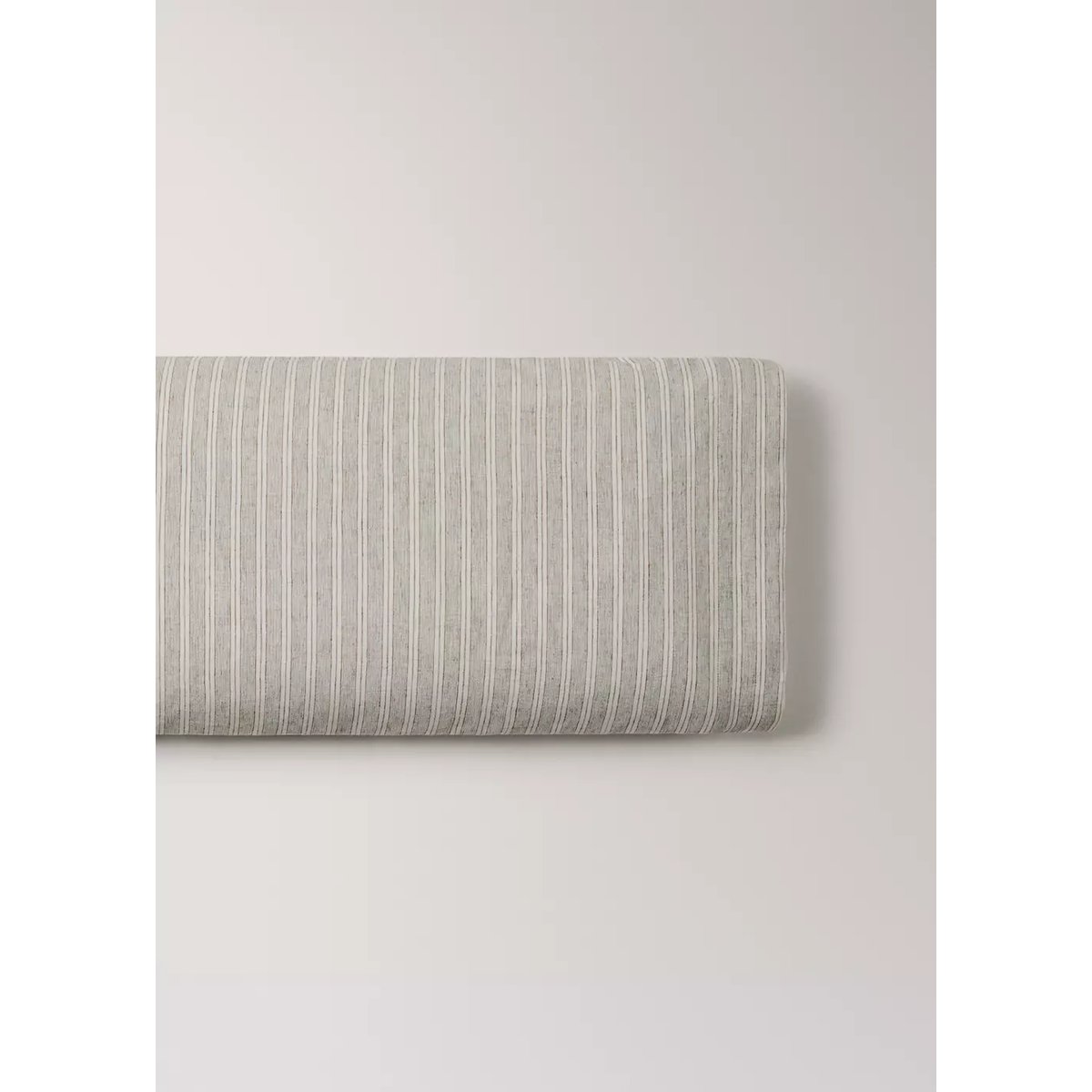 Taie d’oreiller lin coton à rayures 45x110 cm sable, MANGO HOME