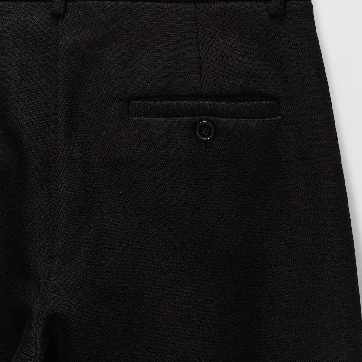 Pantalon large fluide uni noir, MONOPRIX