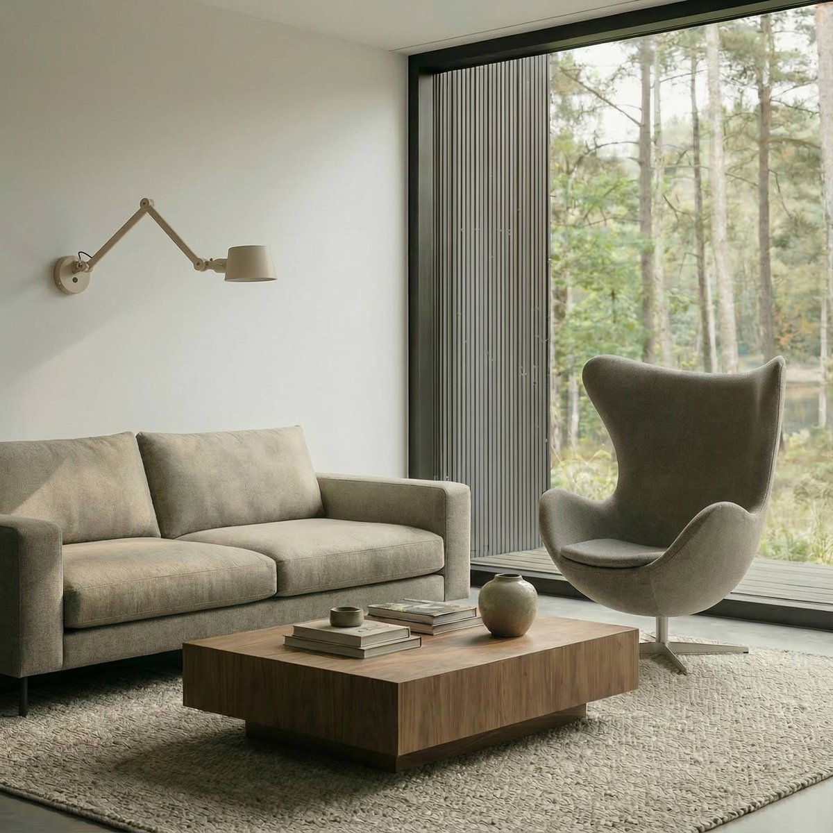 Applique en métal moderne, Silka beige, LUCANDE