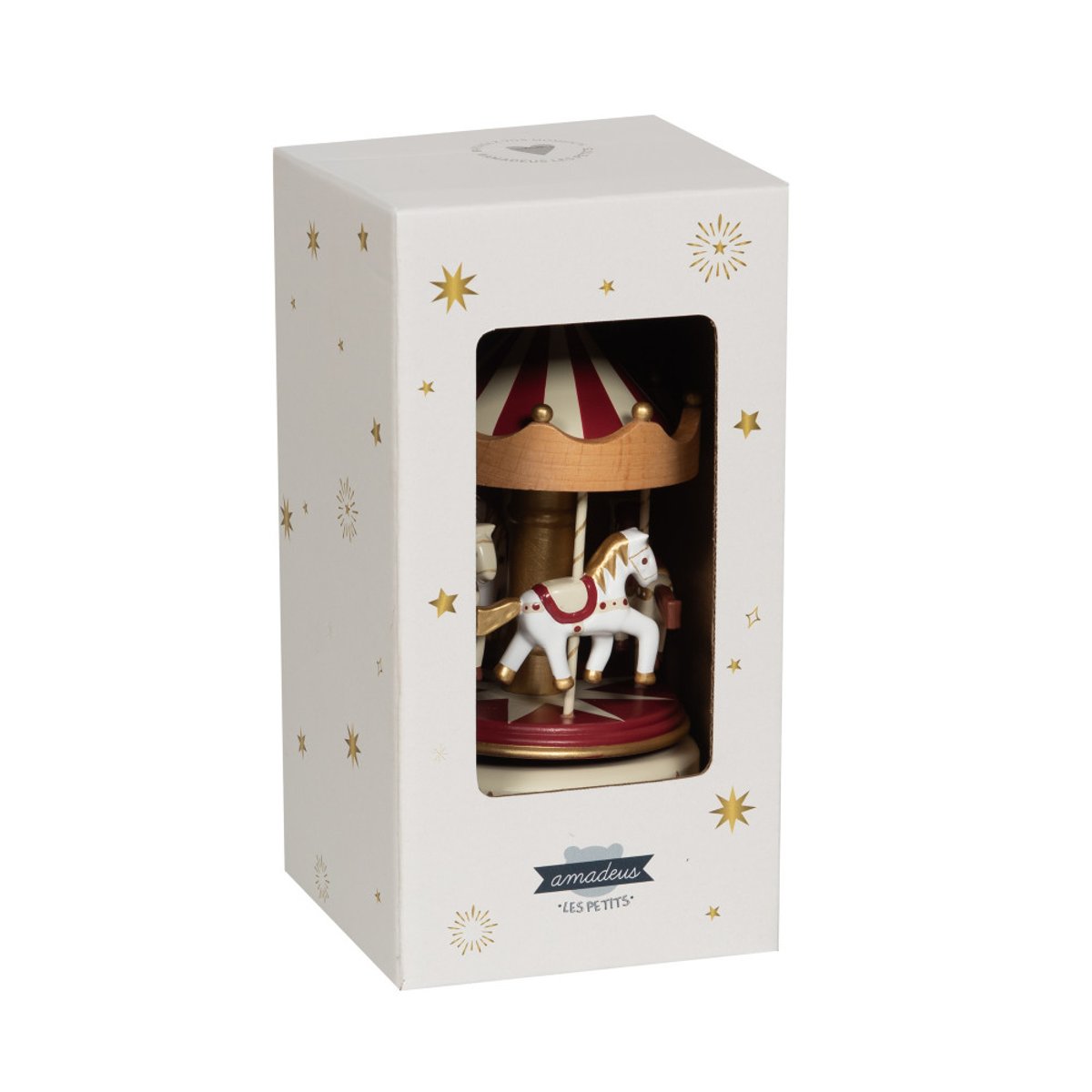 Carrousel musical Cirque en bois rouge, AMADEUS LES PETITS