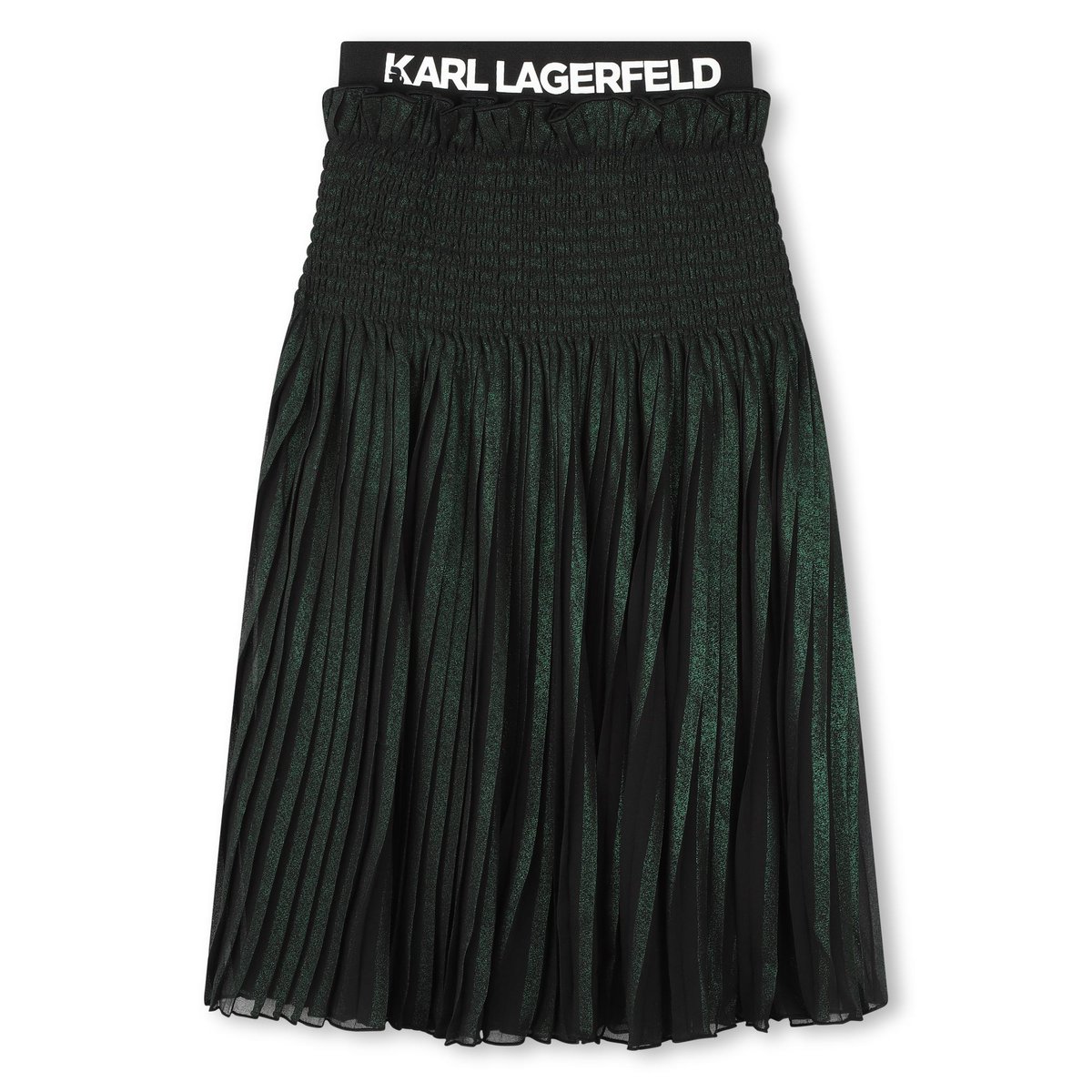 Jupe midi plissée irisée rain forest, KARL LAGERFELD KIDS