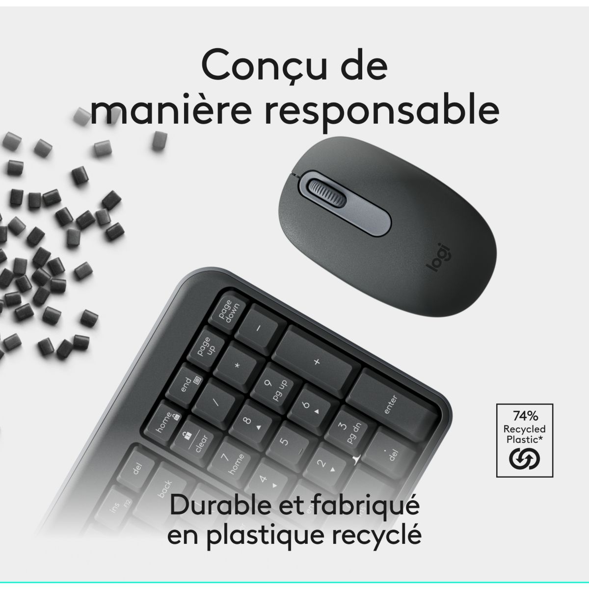 Clavier + Souris MK250 couleur unique, LOGITECH