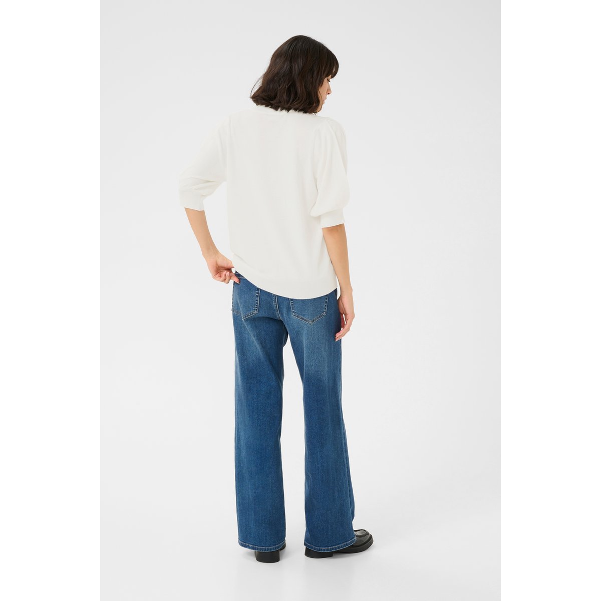 Knitted pullover blanc, KAFFE