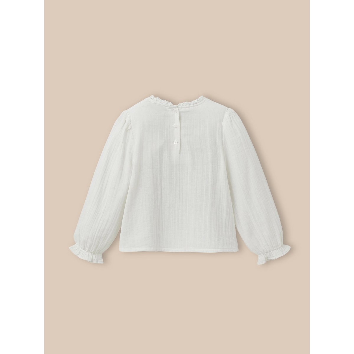 Chemise trousseau  gaze de coton ecru, CYRILLUS