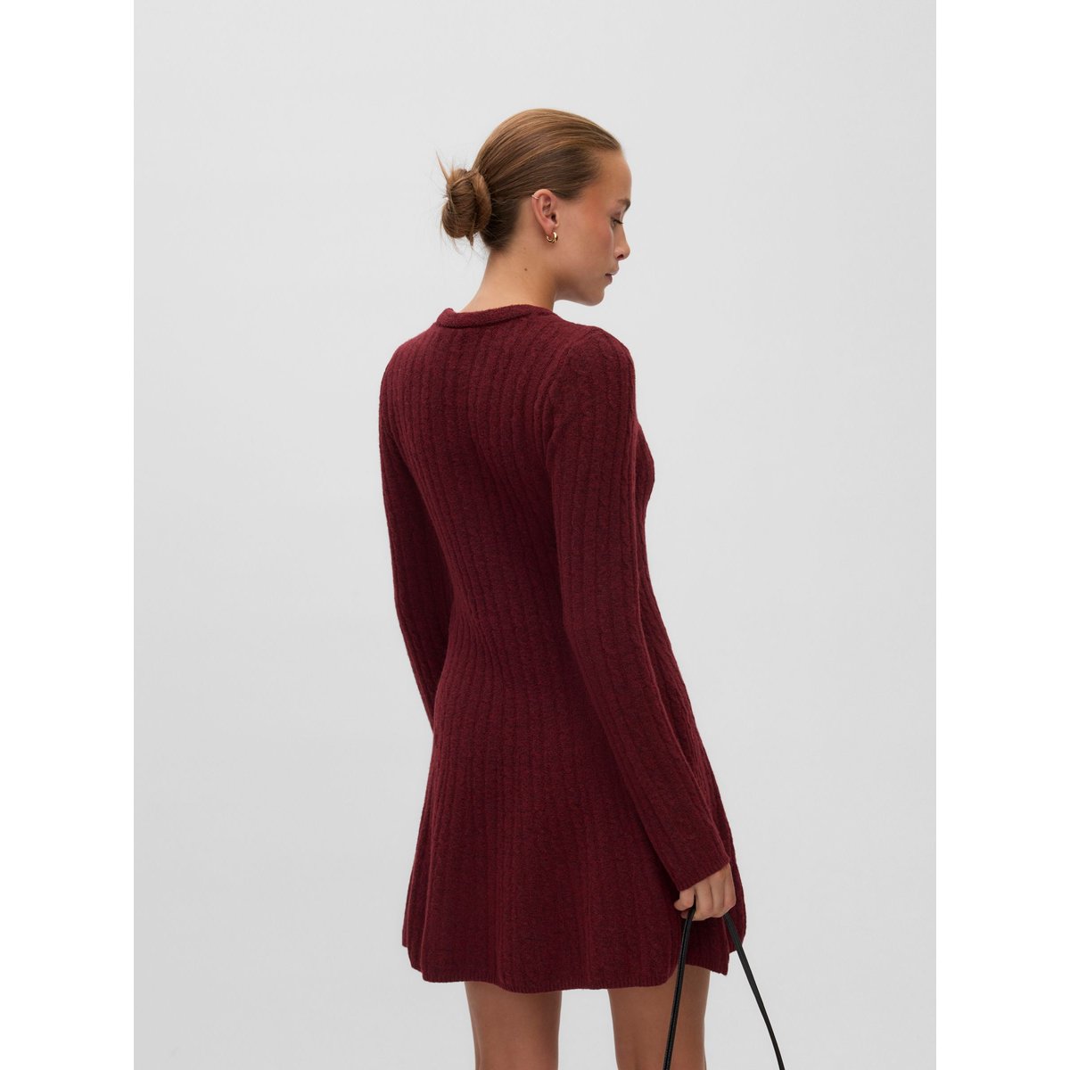 Robe En Maille rouge - syrah 1, VERO MODA