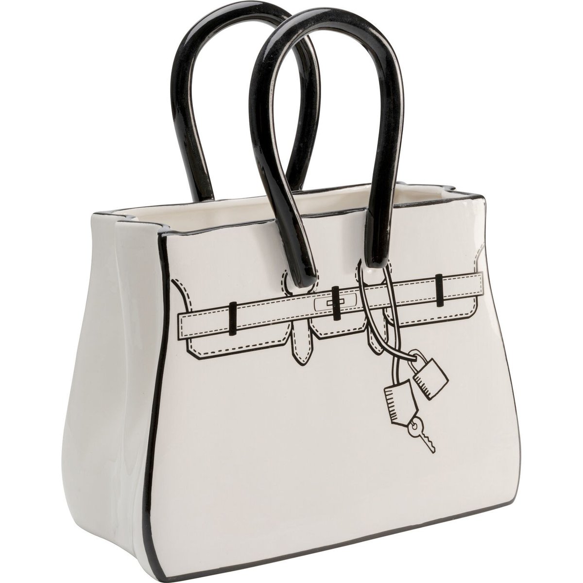 Vase sac à main, FAVOLA noir et blanc, KARE DESIGN
