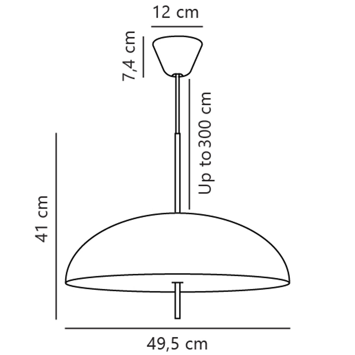 Suspension rond en métal, VERSALE 50 blanc, DESIGN FOR THE PEOPLE