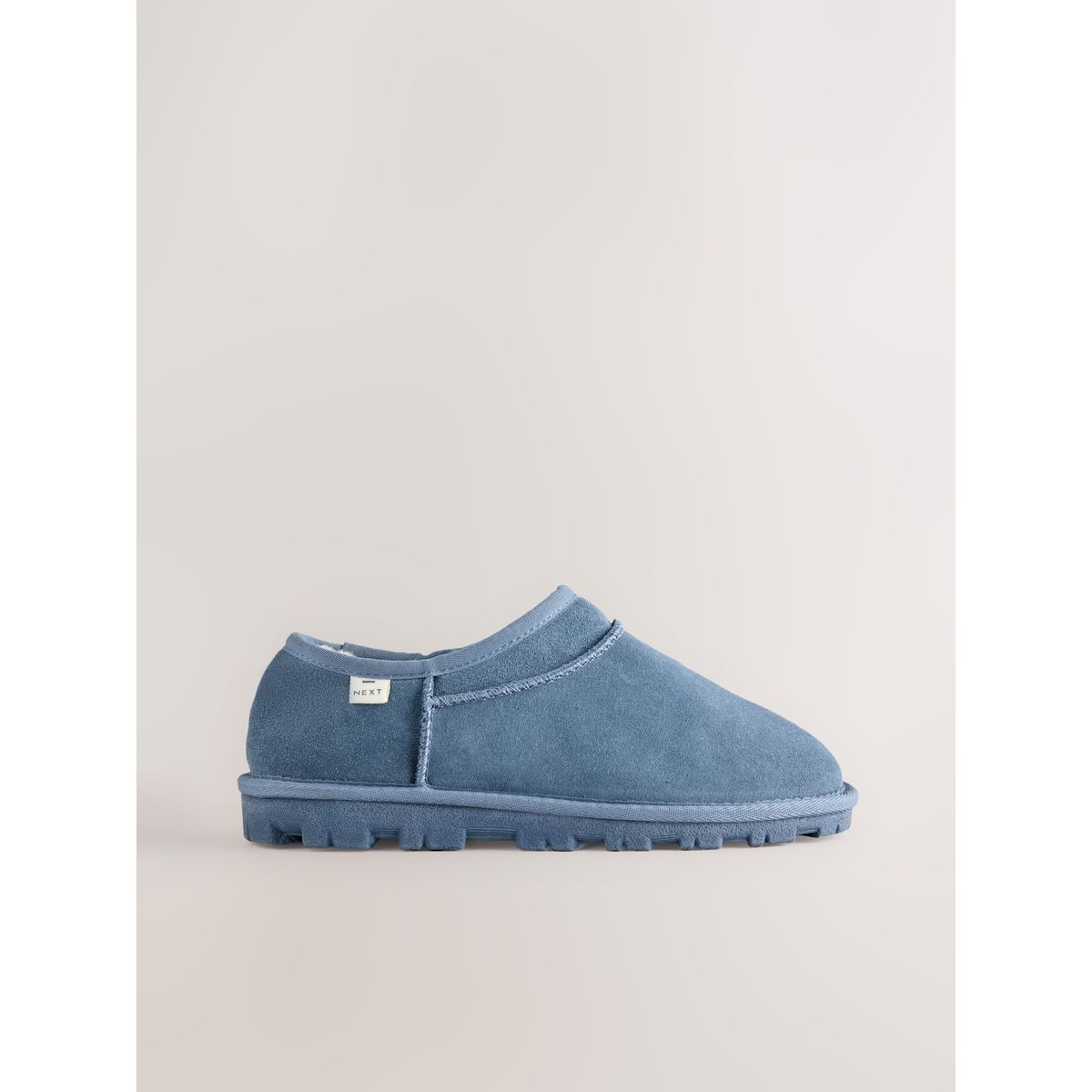 Mini chaussons bottines en daim bleu jean, NEXT