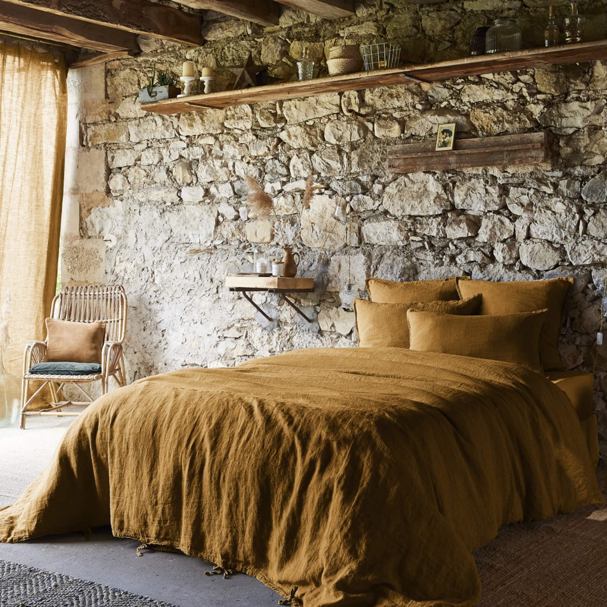 Parure de lit marron, TERRE DE NUIT