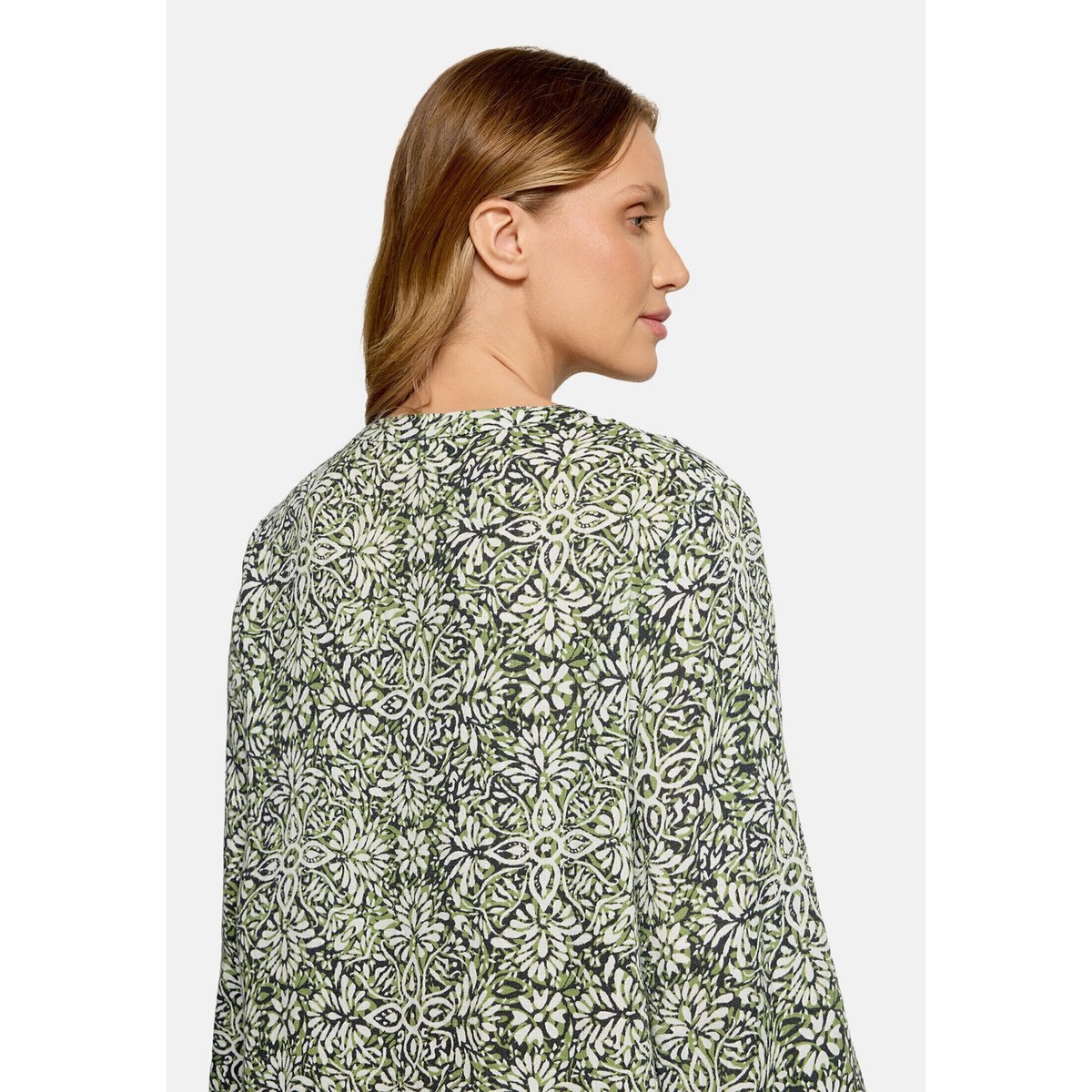 Robe à volants à nervures cream/green, CARTOON