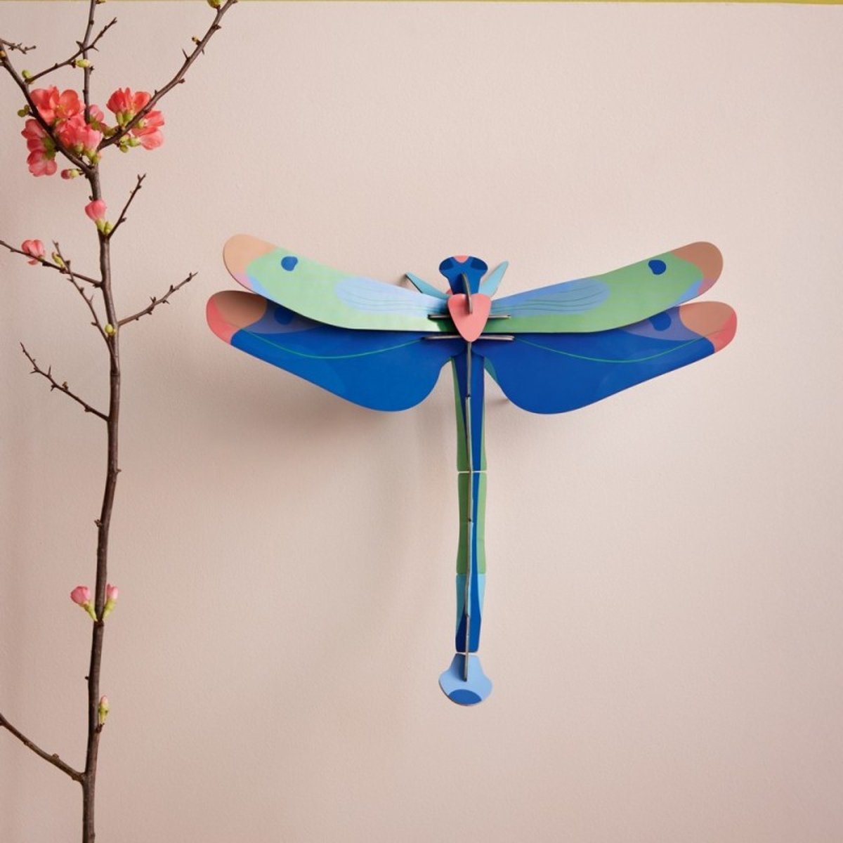 Libellule murale carton  Dragonfly bleu, STUDIO ROOF